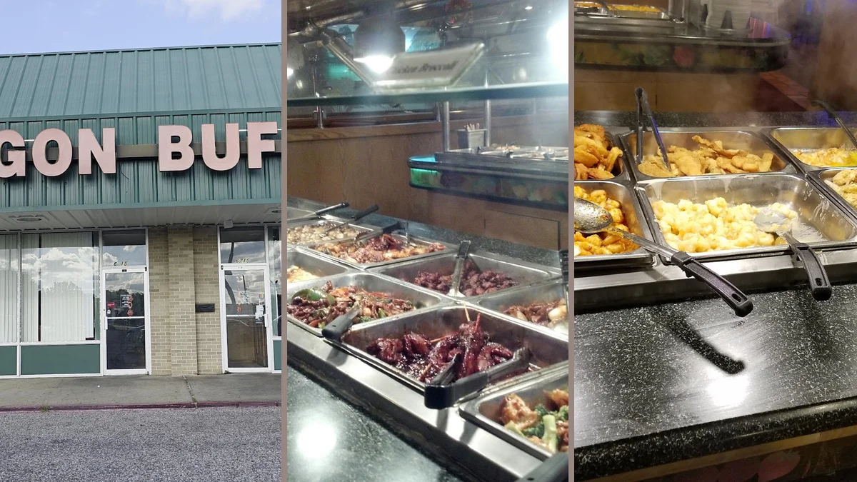Fresh food on a buffet line